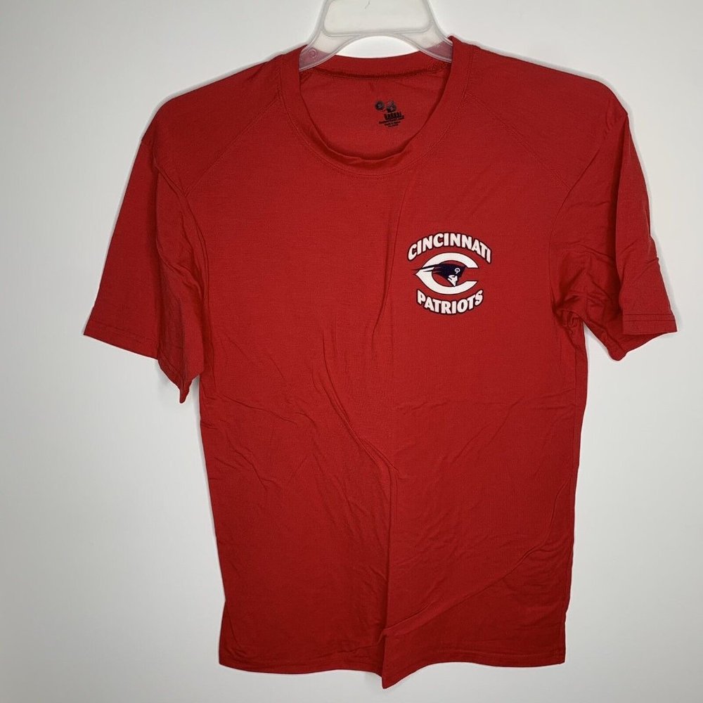 Badger Sport Cincinnati Patriots Mens S Red Baseball Short Sleeve Shirt